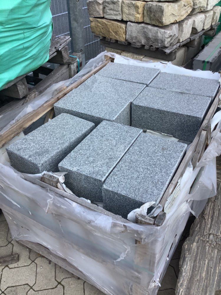 Mauersteine, Granit, anthrazit, 15x20x35cm