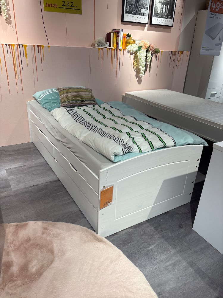 Möbel, Stauraumbett, Weiß, XXXLutz