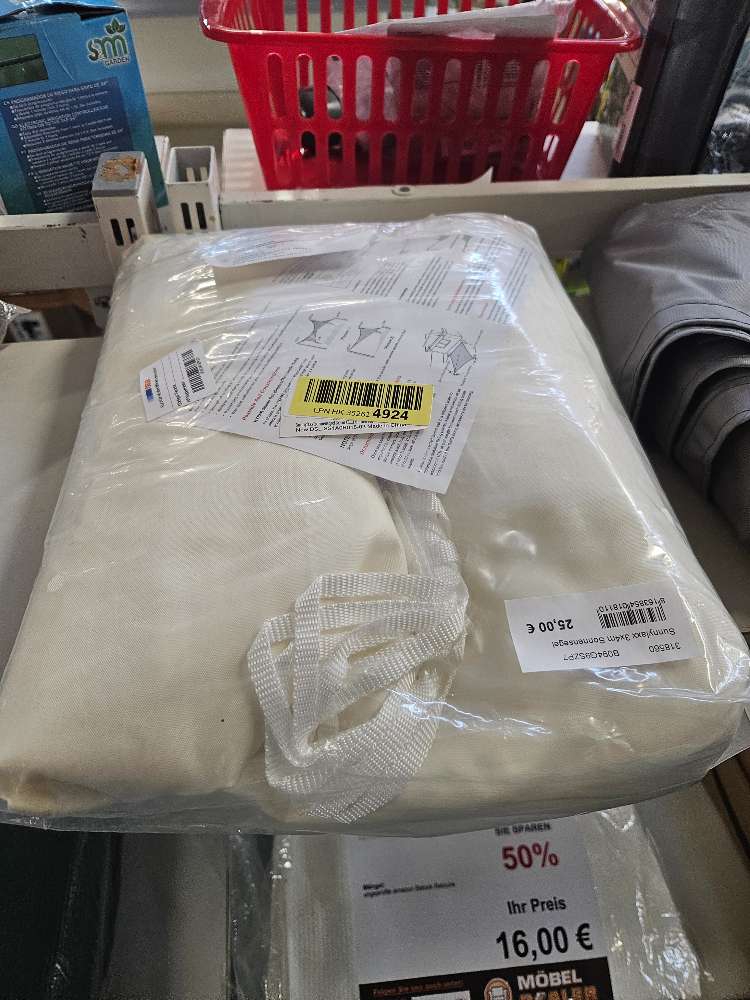 Sunnylaxx 3x4m Sonnensegel in Vanille statt 59€