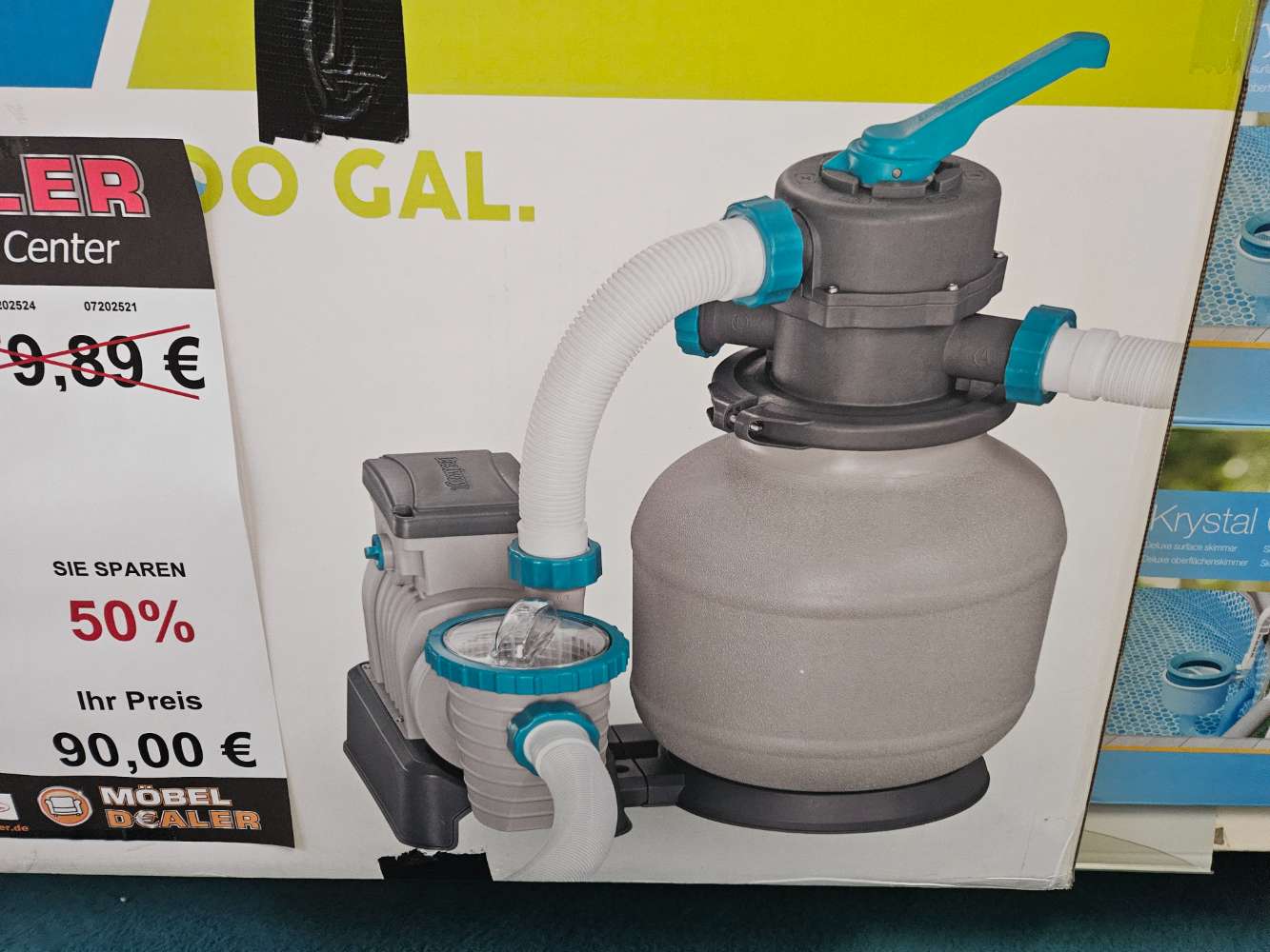 Bestway Sandfilterpumpe 8327 Liter Grau statt 179€
