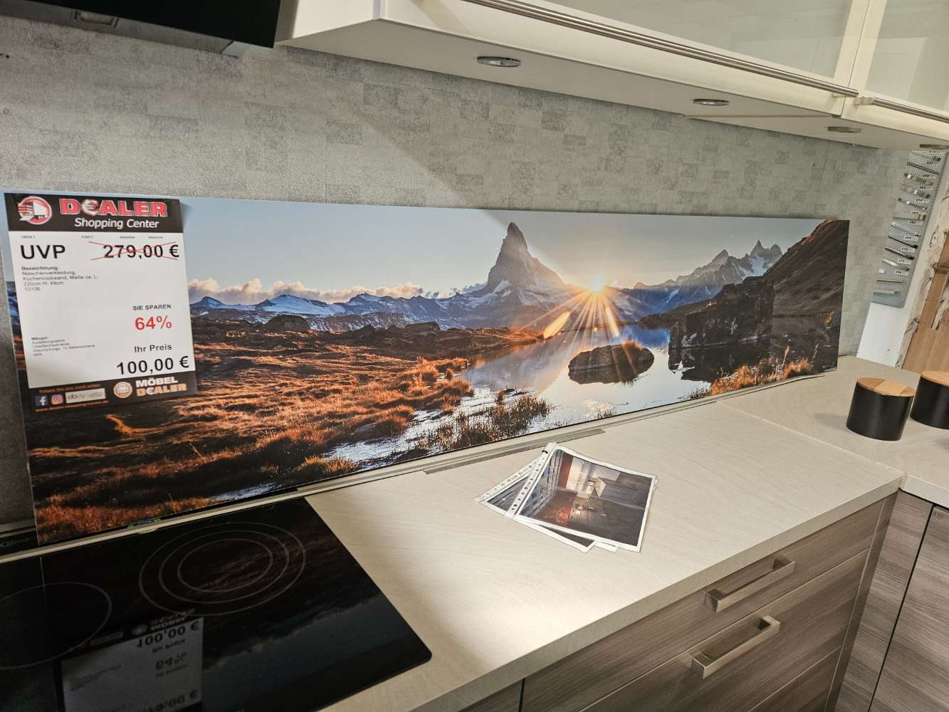 Nieschenverkleidung  Küchenrückwand 220cm x 49cm statt 279€