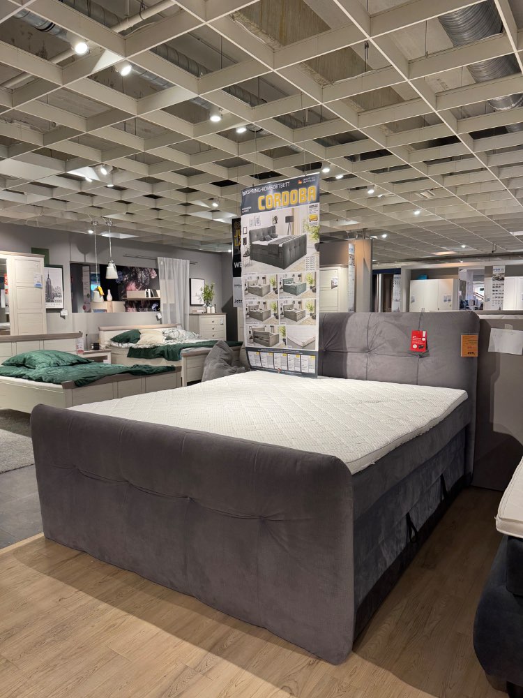 Boxspringbett, Carry, ca. 190cm, Anthrazit Hapo, XXXLutz