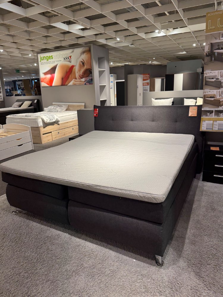 Boxspringbett, Carry, ca. 190cm, Anthrazit Hapo, XXXLutz