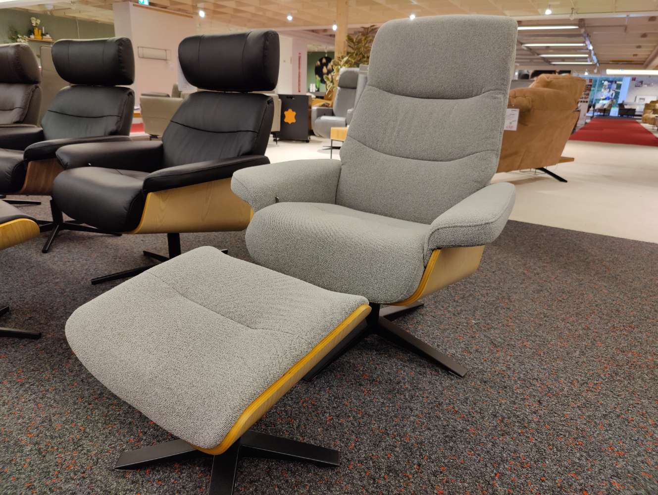 Design – Relaxsessel inkl. Hocker – Skandi – Fernsehsessel