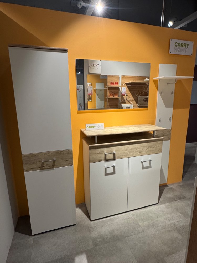 XXXLutz Ausstellungsstück Möbel Garderobe Lift Eiche weiß 4-tlg