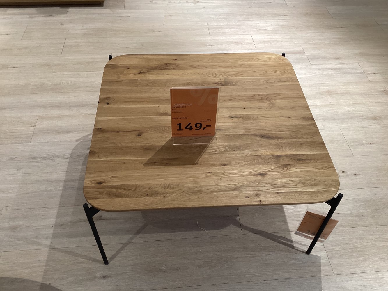 Möbel MCA Couchtisch Alto 80x80x38cm Eiche Massiv XXXLutz