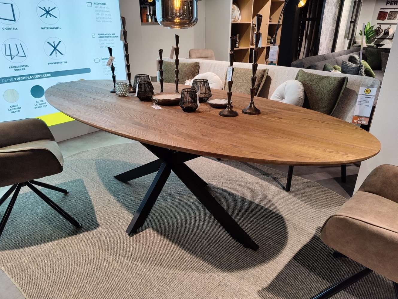 Esstisch – TRENDHOPPER – Haiko – oval – 230 x 110 cm – Eiche