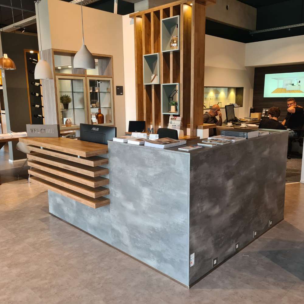 Empfangstheke/Desk/Telefonzentrale aus Nobilia Küchenmöbel