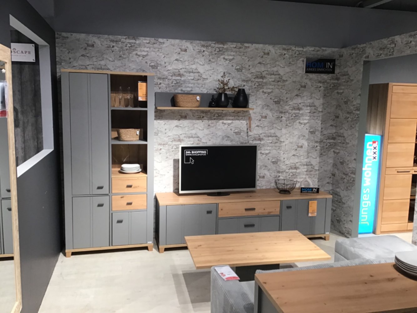 XXXLutz Ausstellungsstück Möbel Regal Hygge Eiche grau