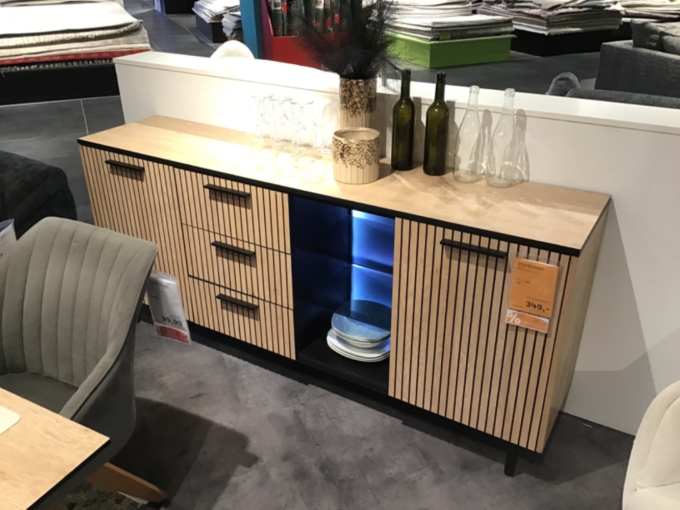 XXXLutz Ausstellungsstück Möbel Sideboard Panama Eiche schwarz