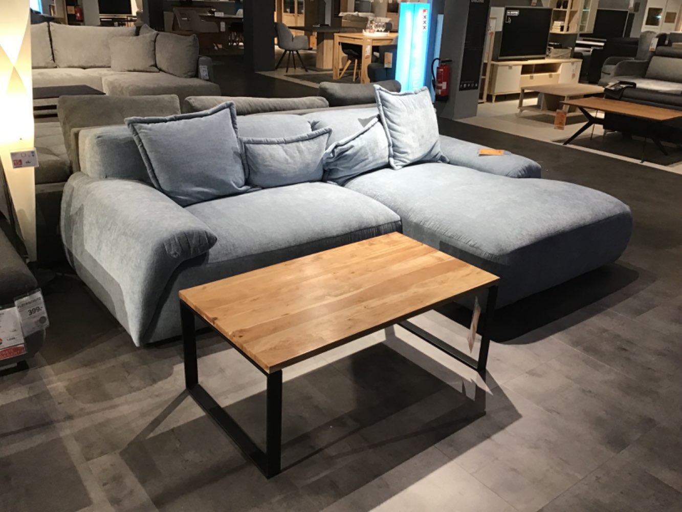 XXXLutz Ausstellungsstück Möbel Ecksofa Ponto hellblau