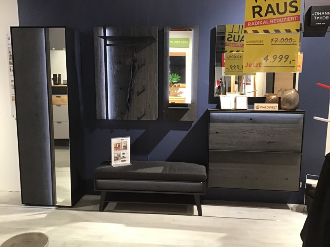 XXXLutz Ausstellungsstück Möbel Garderobe Lenya Buche anthrazit