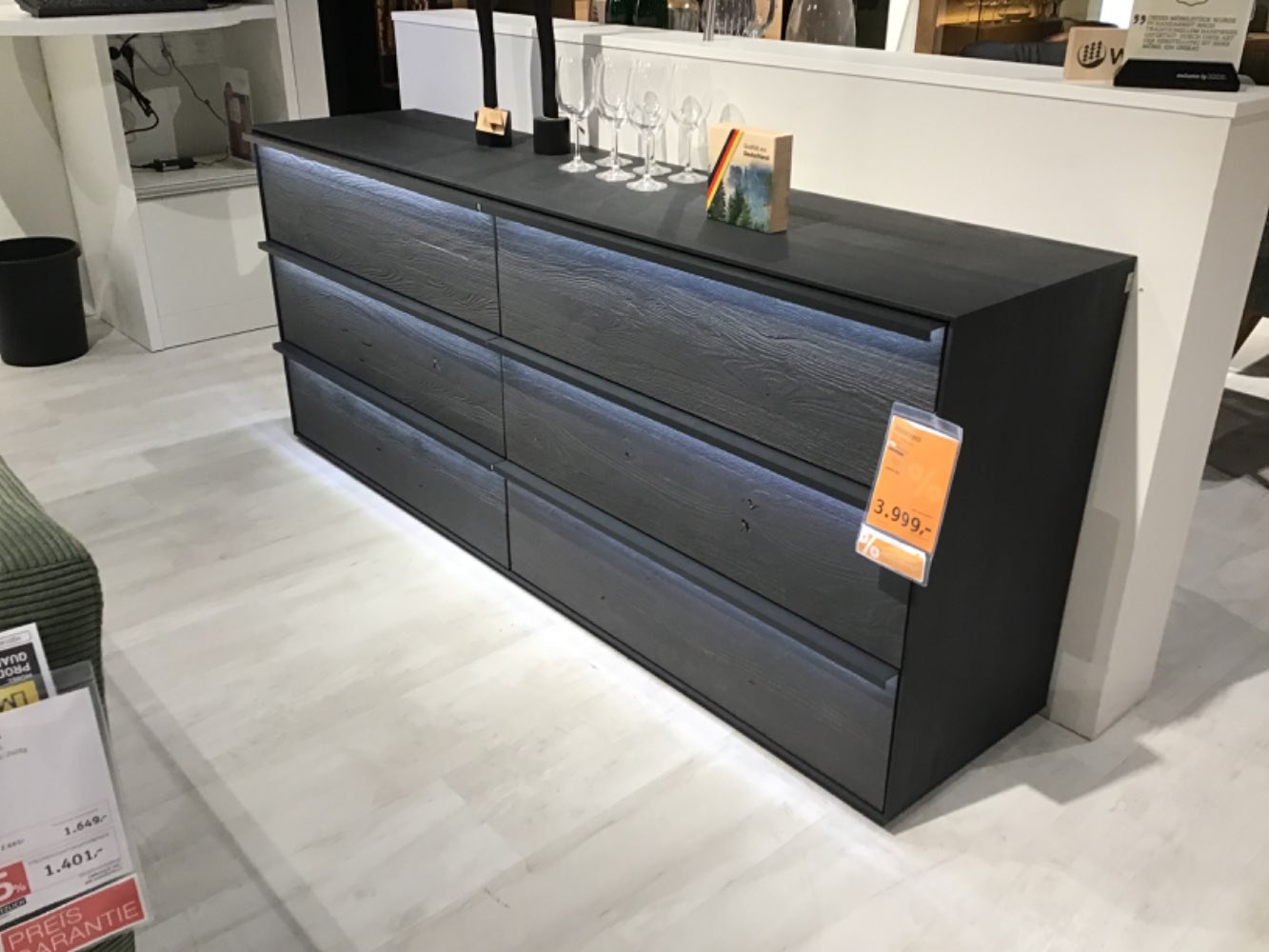 XXXLutz Ausstellungsstück Möbel Sideboard Lenya Buche anthrazit