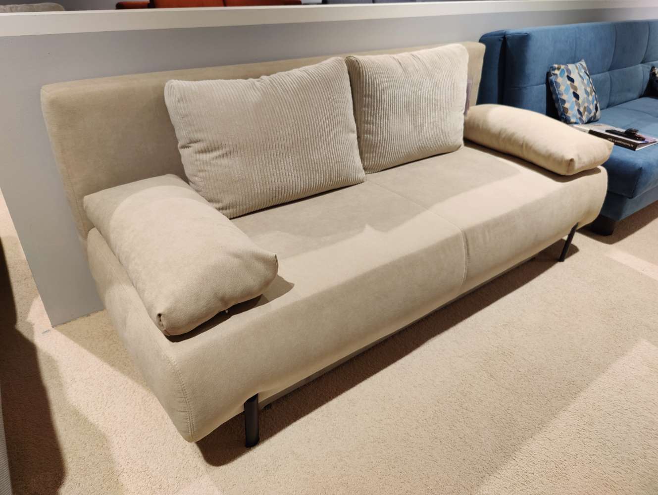 Schlafsofa – Cord – Bettcouch – Querschläfer