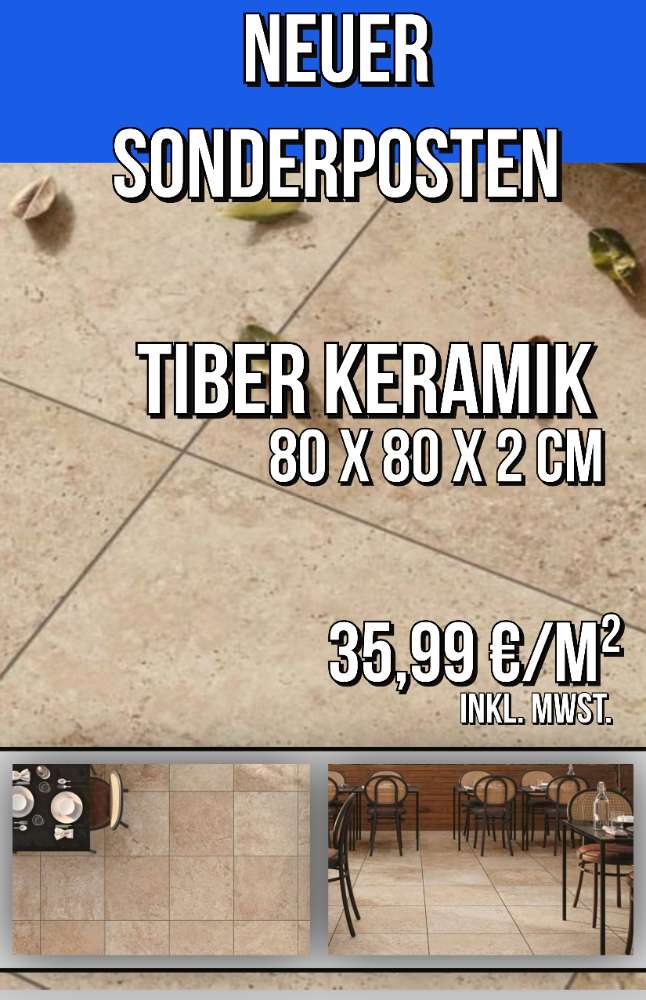 Tiber Light  80x80x2 cm rektifiziert Outdoor Plus (2.Wahl)