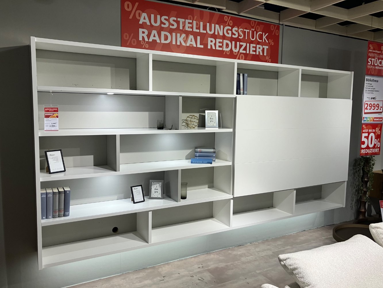 Segmüller Ausstellungsstück Bibliotheca TV-HiFi Regal