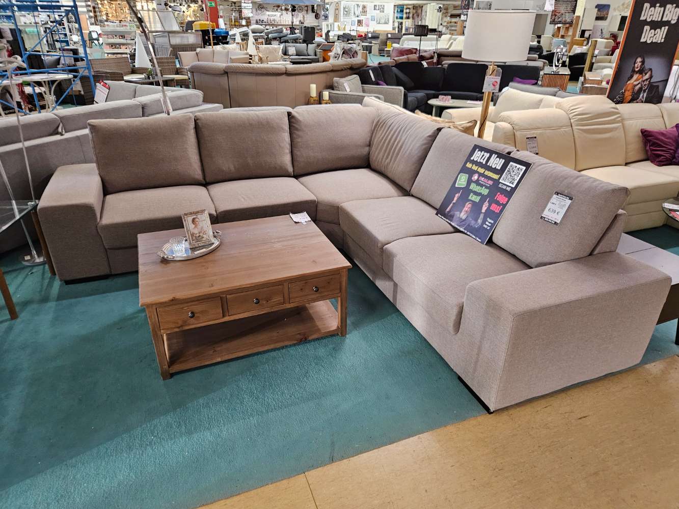 Ecksofa Renée Webstoff beige statt 1429€