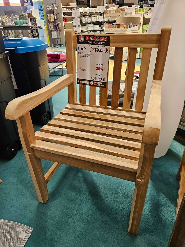 Gartensessel Teakholz massiv braun statt 259€
