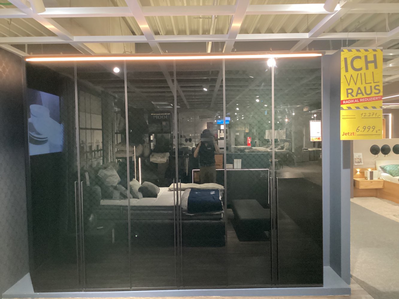 Möbel, Joop, Drehtürenschrank, Gloss, 302x239x60cm, Schwarz