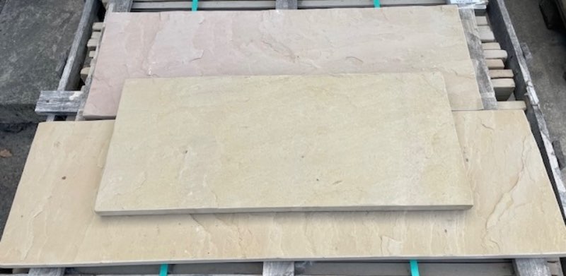 ⭐️ SONDERPOSTEN ⭐️ – Terrassenplatten, Sandstein, gelb-hellbeige