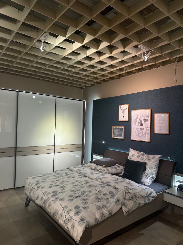 Schlafzimmer, Doppelbett, Bett, Kleiderschrank, Schrank