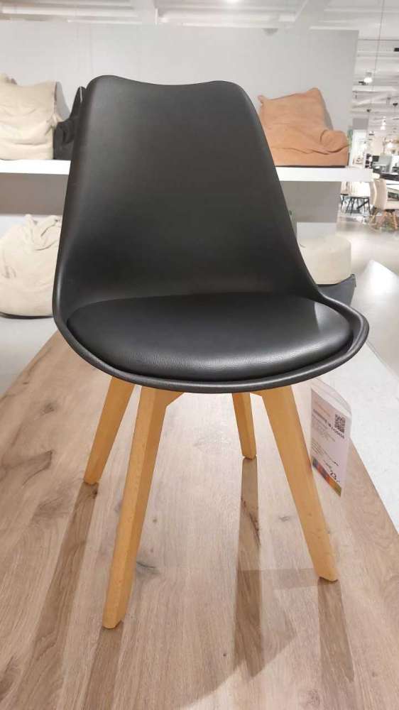 Polsterstuhl, schwarz