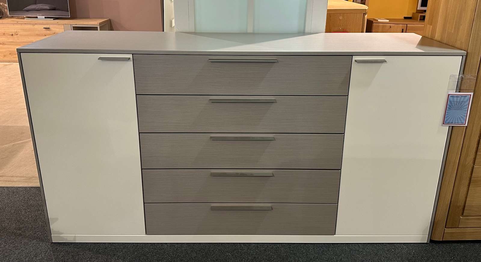 Sideboard Weiß Lack matt / Feinschliff Bianco⚡️Sparpreis⚡️