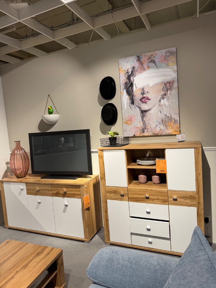 Wohnzimmer, Carry, ca. 350cm, Eiche Weiß Innostyle, XXXLutz