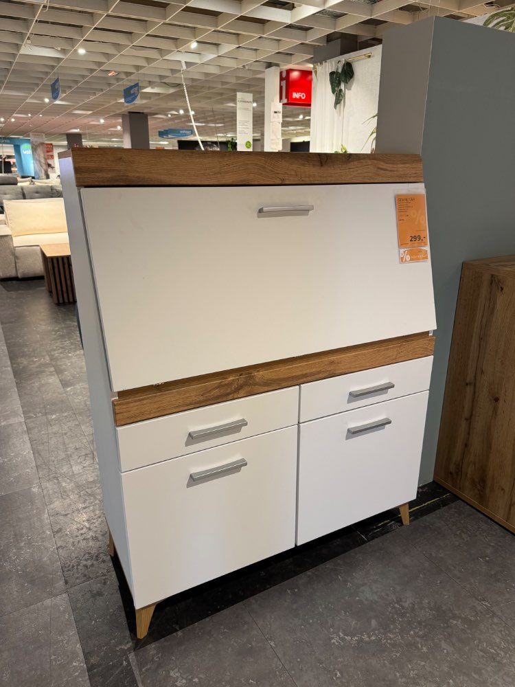 Sekretär, Carry, ca. 98cm, Eiche Weiß Innostyle, XXXLutz