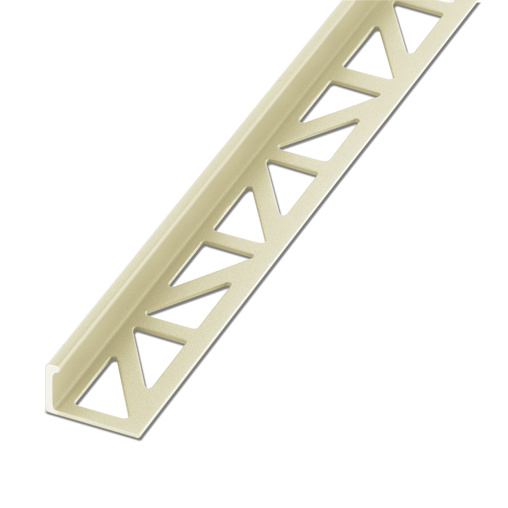 Blanke Fliesenabschlussschiene Aluminium Oyster White 8 mm 2,50 m