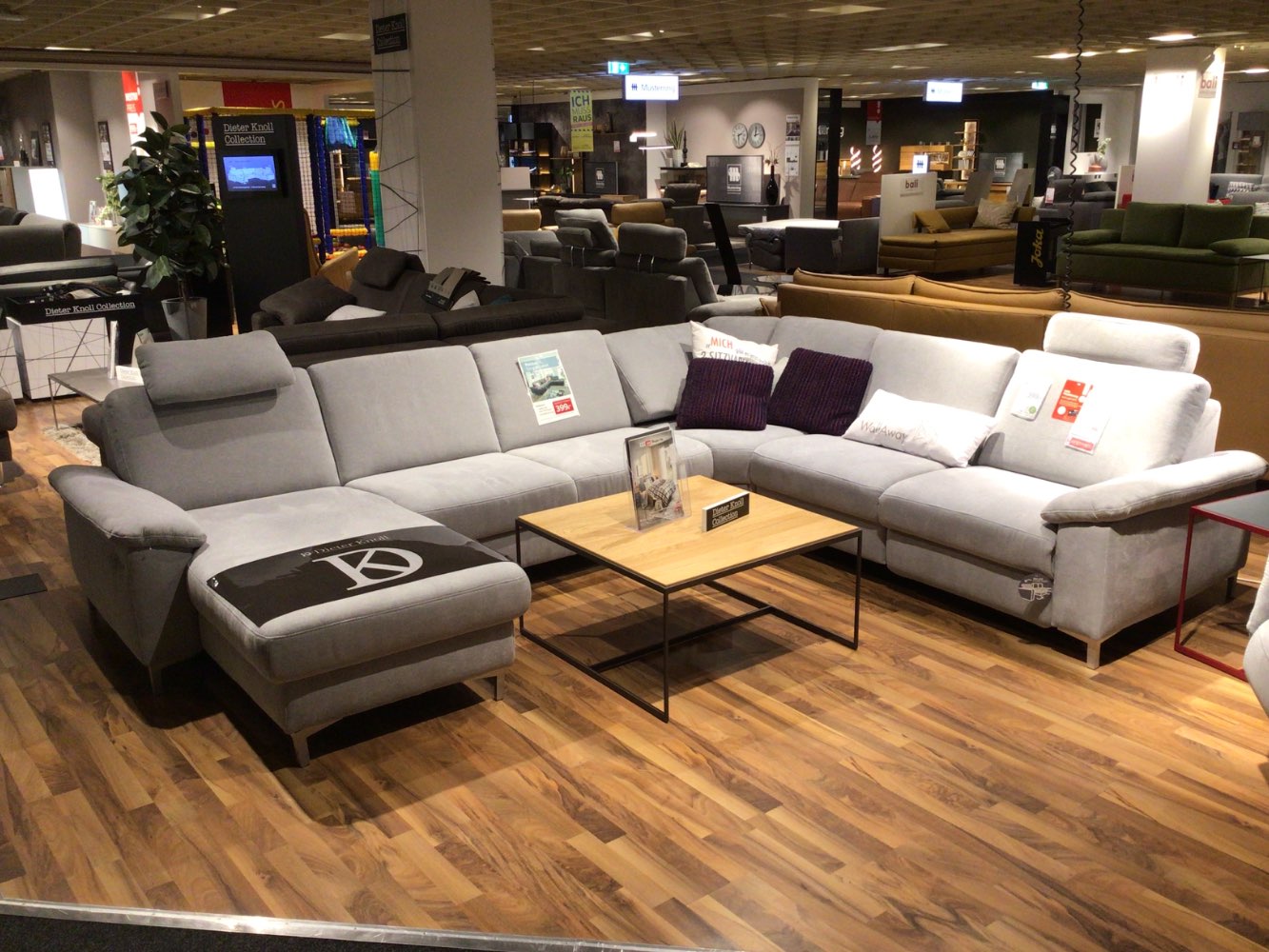 Möbel Wohnlandschaft Latina Dieter Knoll Stoff grau XXXLutz