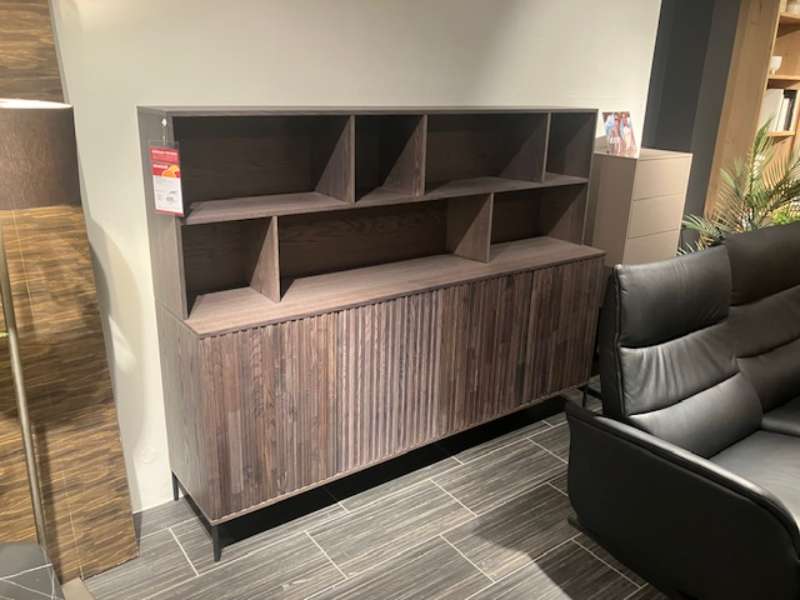 Sideboard mit Buffetaufsatz Esche teilmasssiv