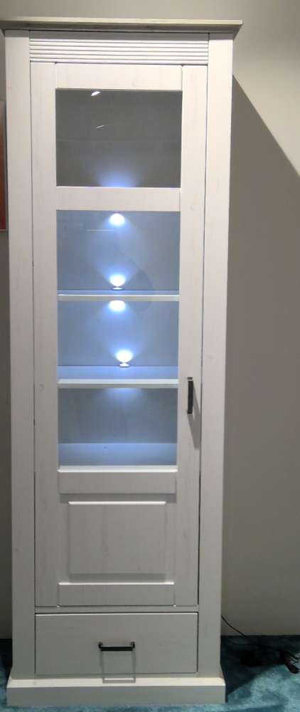 Vitrine inkl. LED-Beleuchtung, Pinie hell