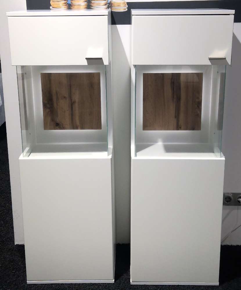 Highboard-Set weiß mit Beleuchtung