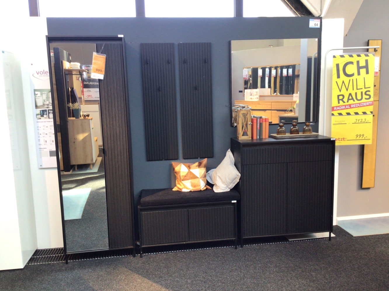 Möbel Garderobenset Noto schwarz Eiche Hom IN XXXLutz Hirschaid