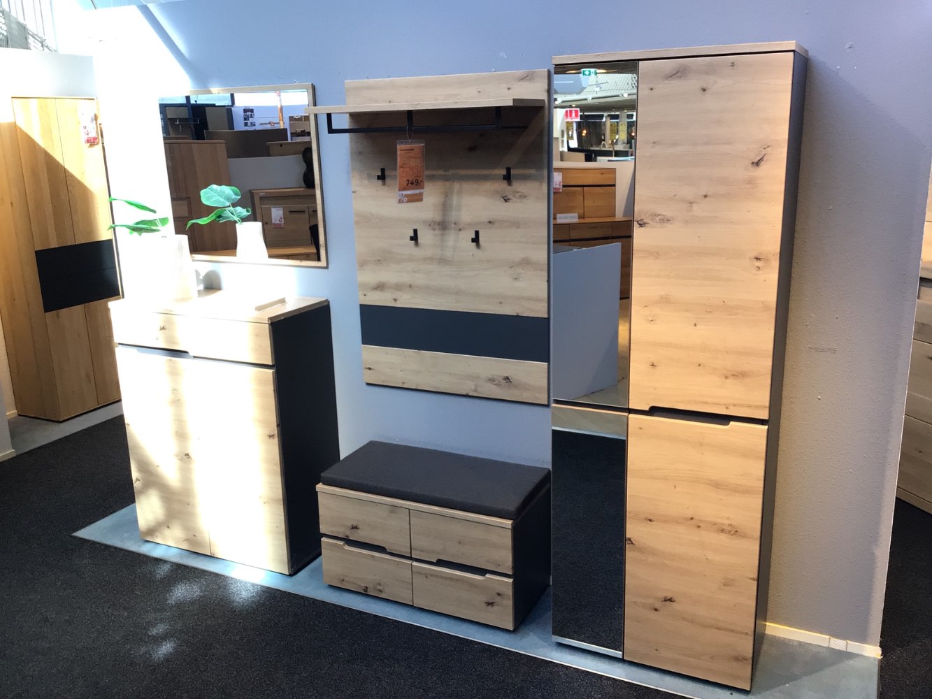 Möbel Garderobenset Detroit 5 Teilig Eiche NB XXXLutz Hirschaid