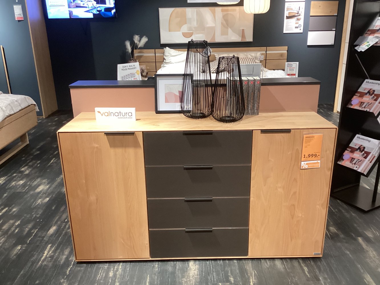 Möbel, Kommode Valnatura, 150,9 x 84,7×44,2, Erle