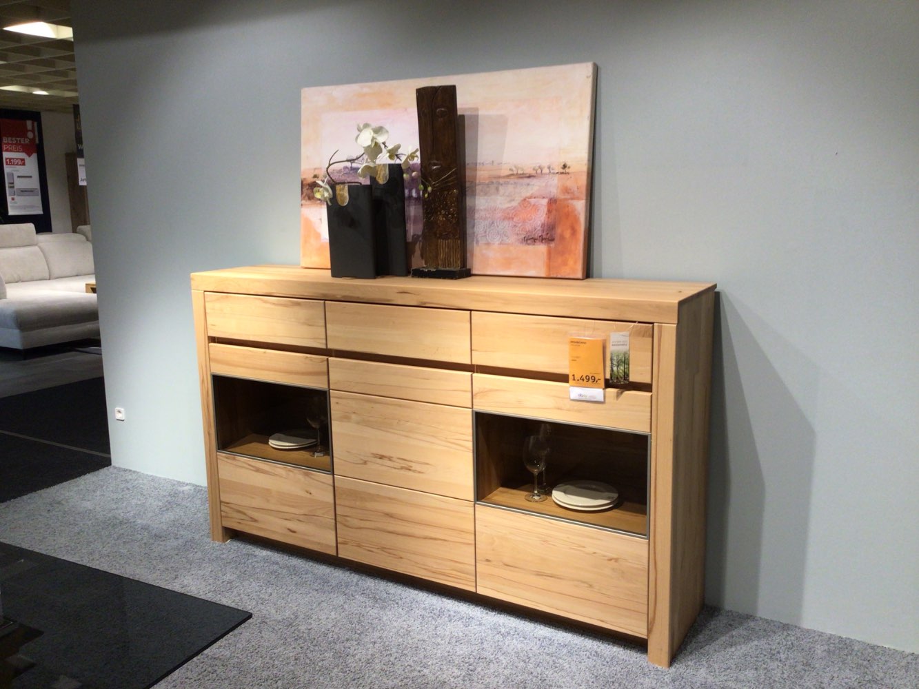 Möbel Highboard Lugano Marke Wöstmann Kernbuche massiv XXXLutz