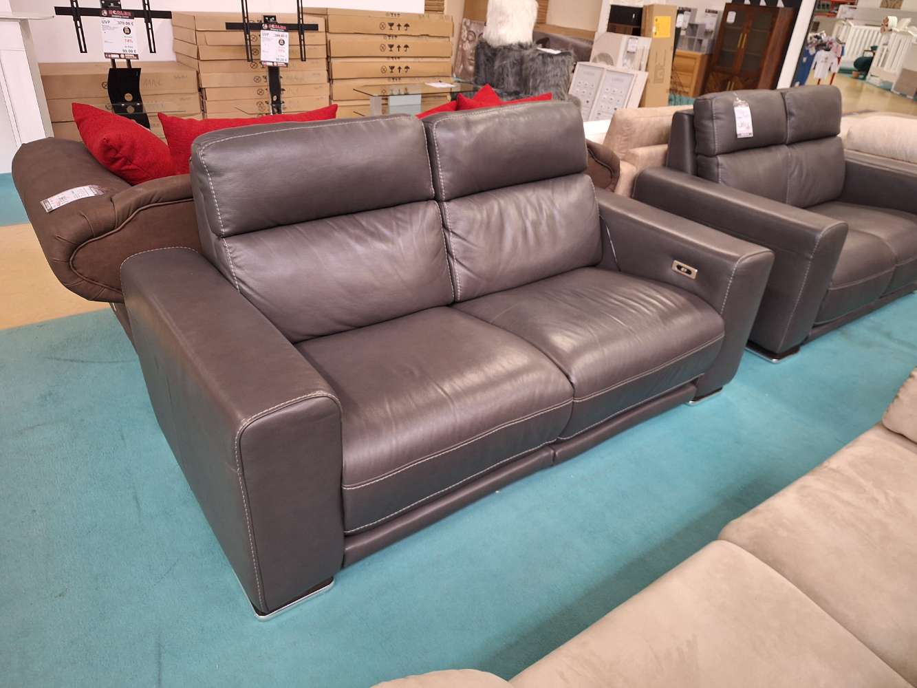 Wohnwert Sofa 3 sitzer Alexia, Leder, Relaxfunktion statt 4749 €