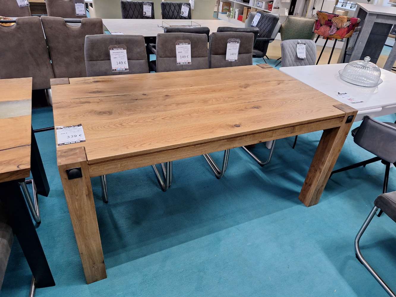Esstisch Tisch Küchentisch Freddy Eiche teilmassiv statt 849€