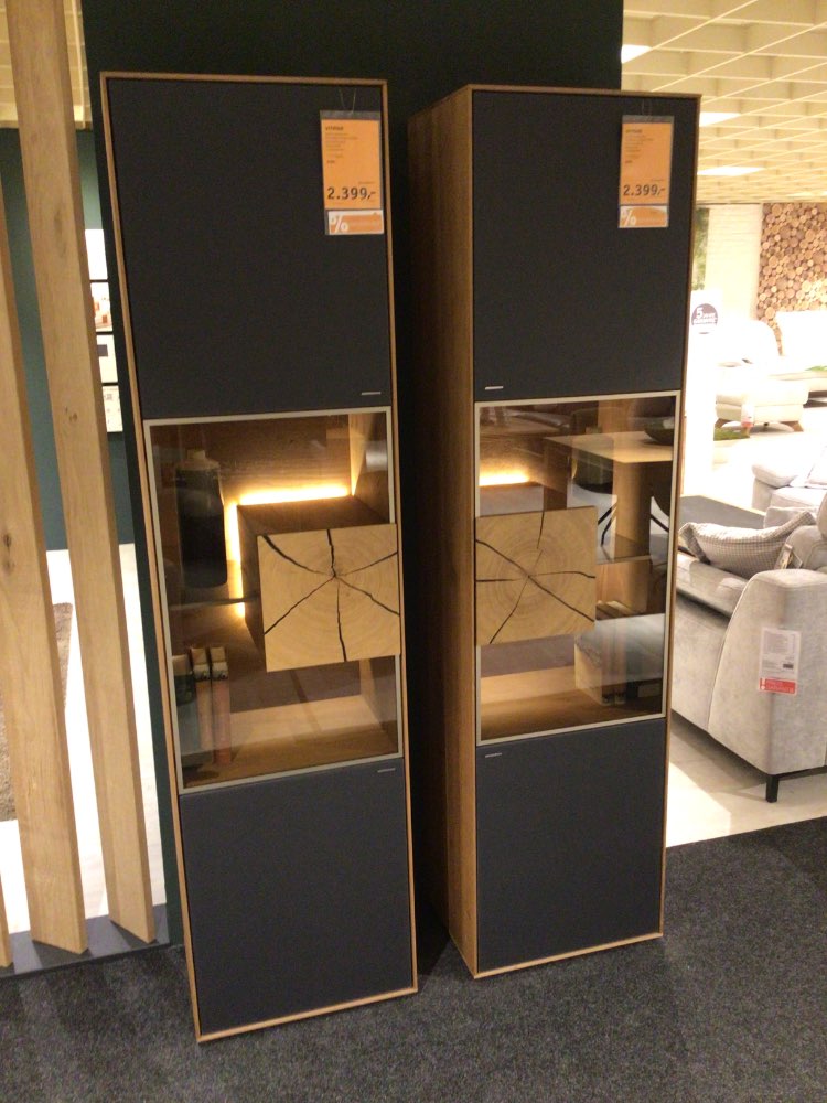 Möbel Vitrine Lago Caya Hersteller Hartmann Eiche massiv XXXLutz