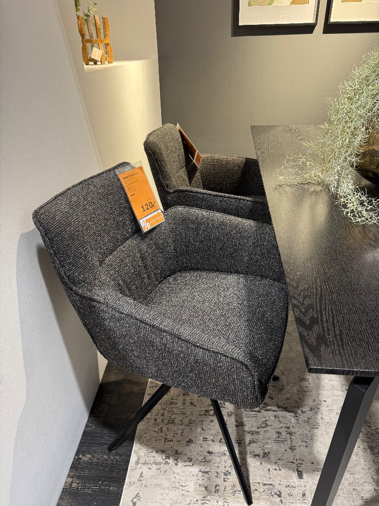 Armlehnstuhl, Küchen, ca. 60cm, Niehoff Anthrazit, XXXLutz