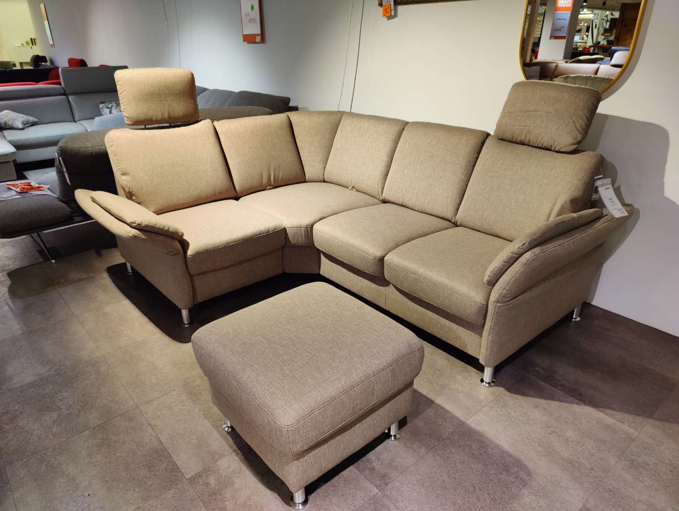 Ecksofa – Garnitur – Couch – Sofa – inkl. Hocker