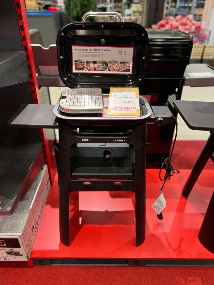 Weber Lumin Compact Elektrogrill mit Stand  black