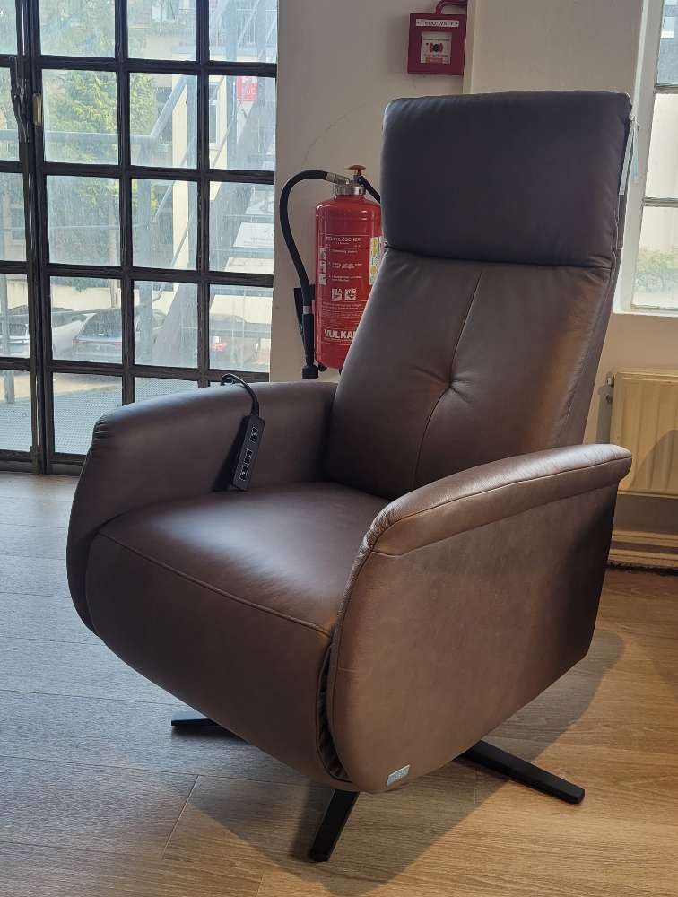 Fernsehsessel in Leder braun