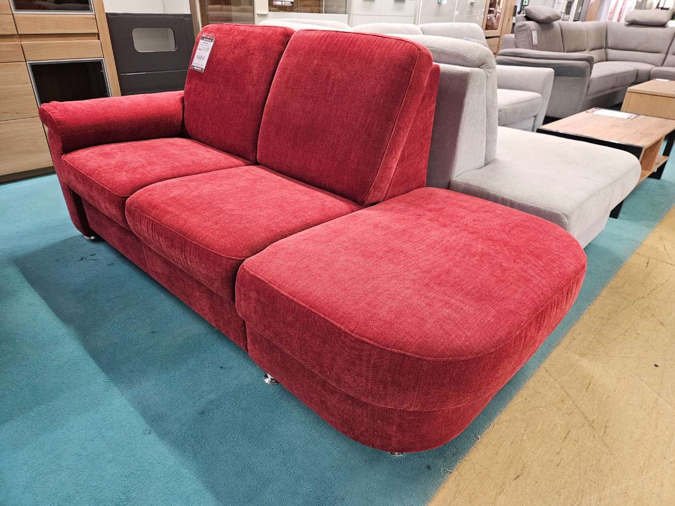 Recamiere Sofa Couch 2 Sitzer Bordeaux Rot statt 1499€