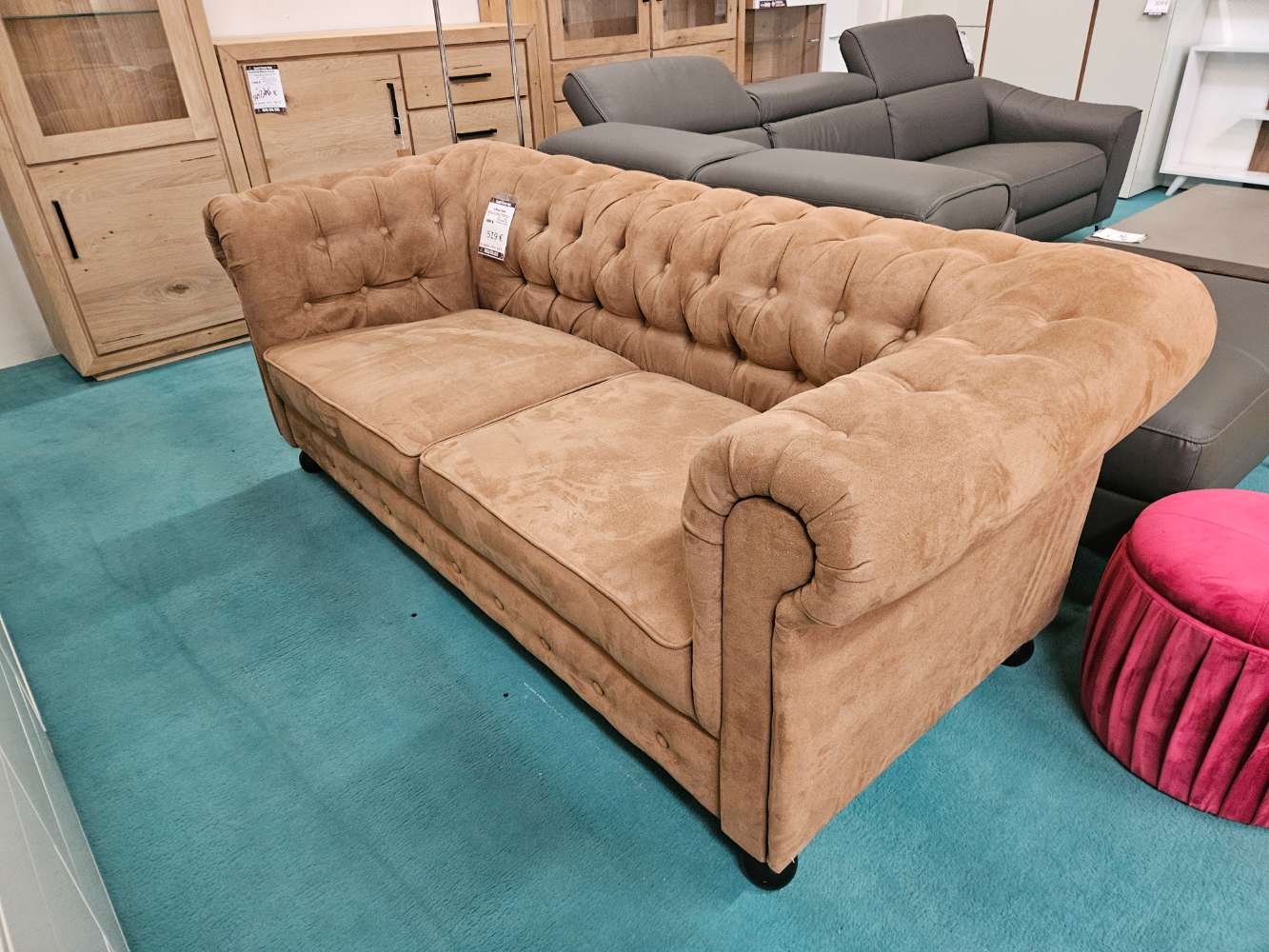 3 Sitzer Sofa Couch Chesterfield Stil Braun statt 899€