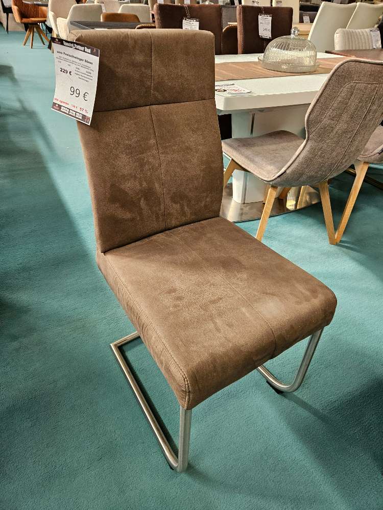 uno Freischwinger Sören Mikrofaser Dunkelbraun statt 229€