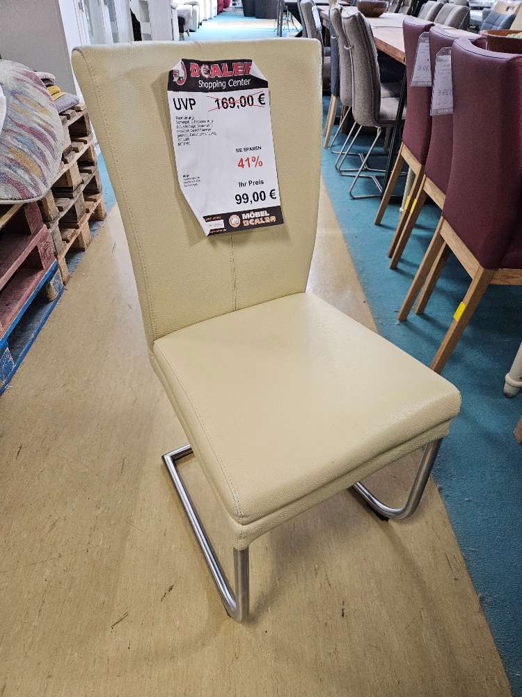 Schwingstuhl Echtleder Beige statt 169€