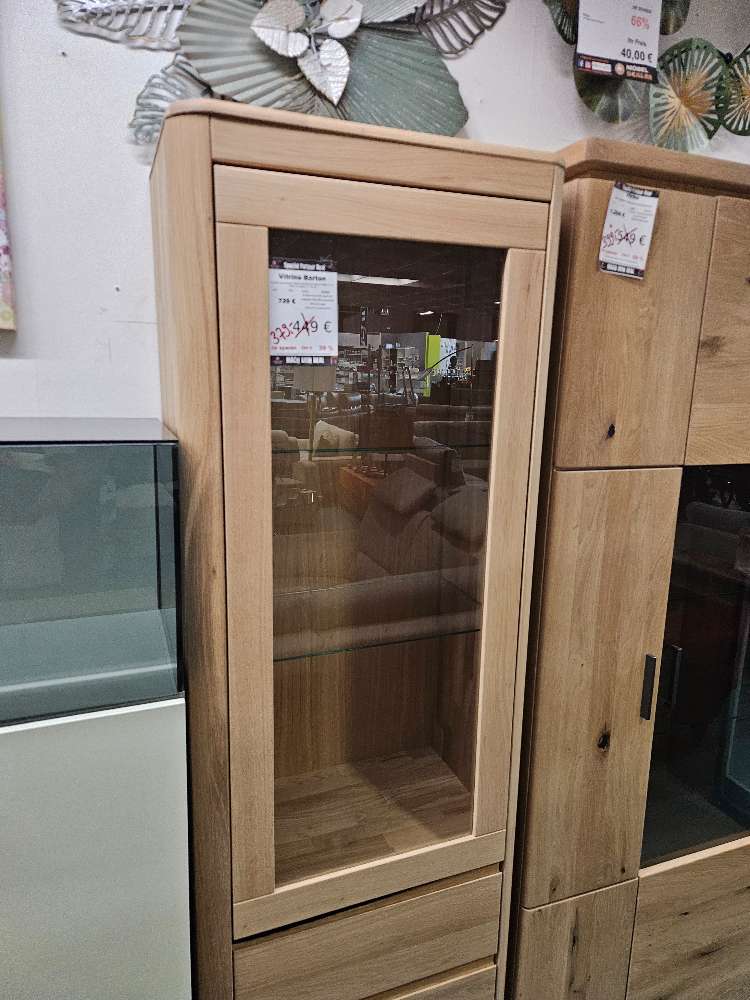 Vitrine Barton massive Wildeiche Blanco statt 739€